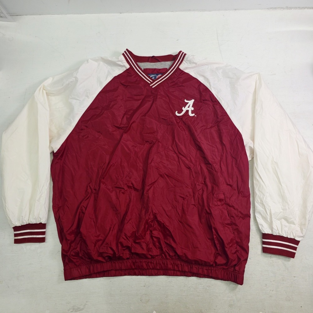 Vintage Alabama Crimson Tide Pullover Red White Pullover Logo G-III Men's 2XL